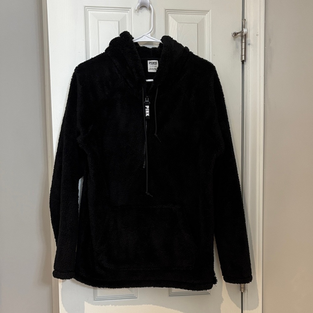 PINK Victoria's Secret Charcoal Fuzzy Jacket